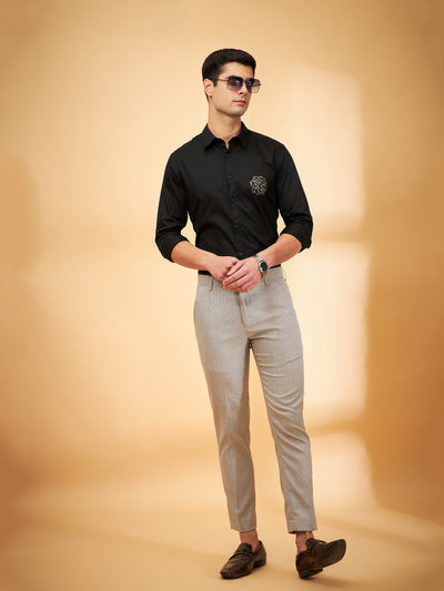 Black: Full Sleeves Partywear Shirt