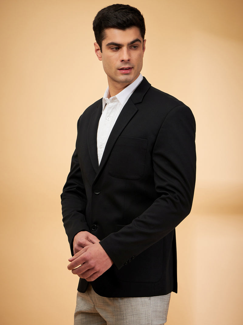 DENNISON Men Black Single Breasted Blazer