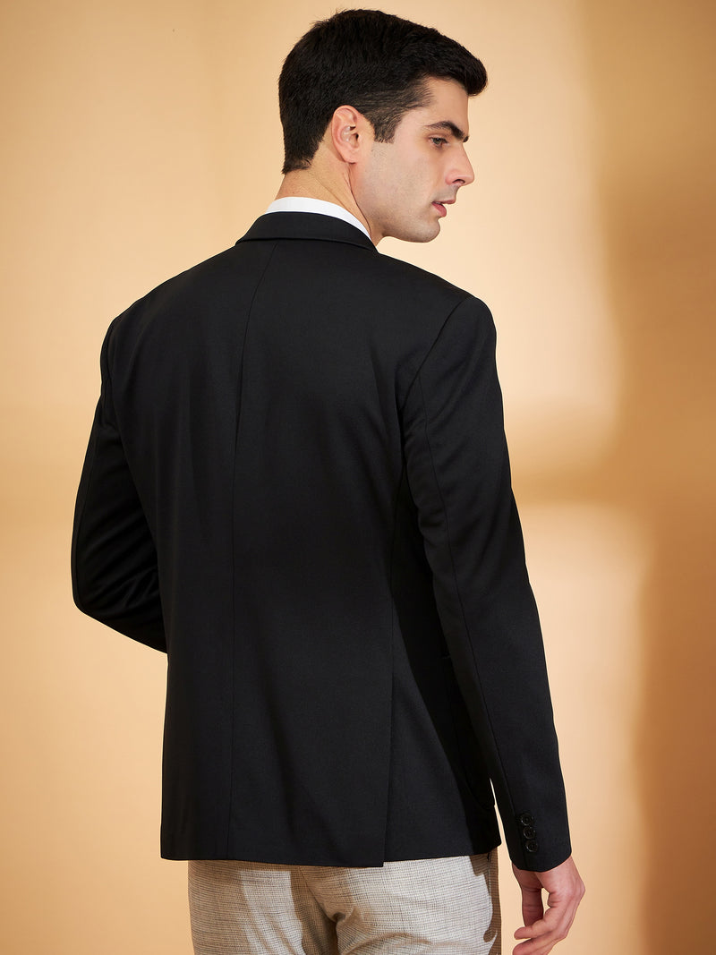 DENNISON Men Black Single Breasted Blazer
