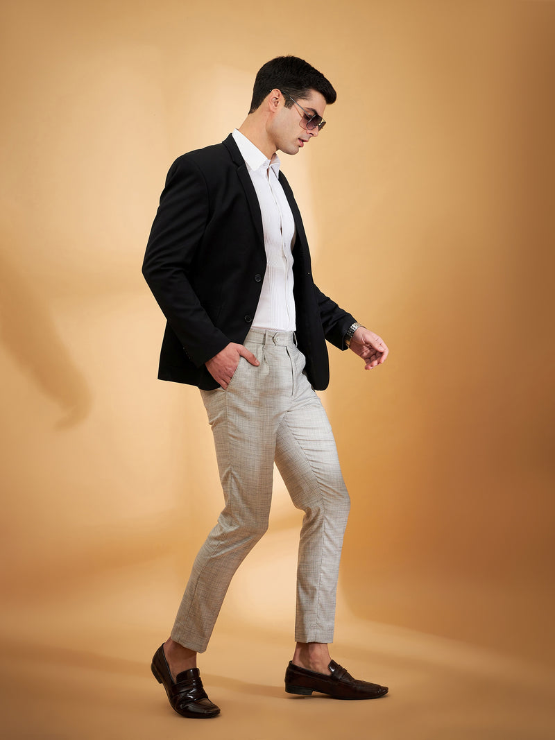 DENNISON Men Black Single Breasted Blazer