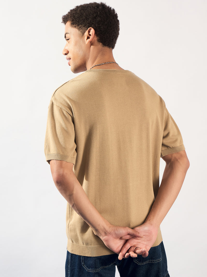 Off White: Relaxed Knitted T-Shirt