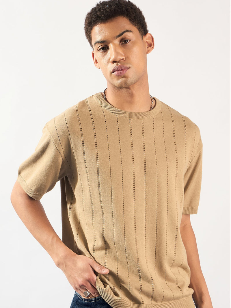 Off White: Relaxed Knitted T-Shirt