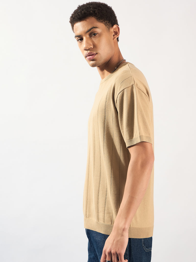 Off White: Relaxed Knitted T-Shirt