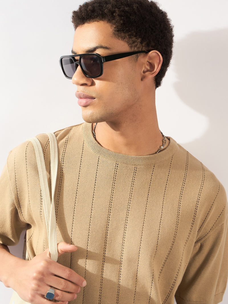 Off White: Relaxed Knitted T-Shirt