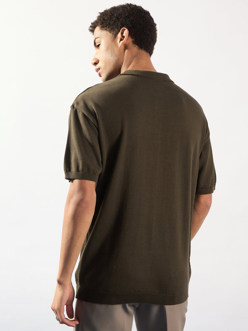 Brown: Relaxed Polo T-Shirt