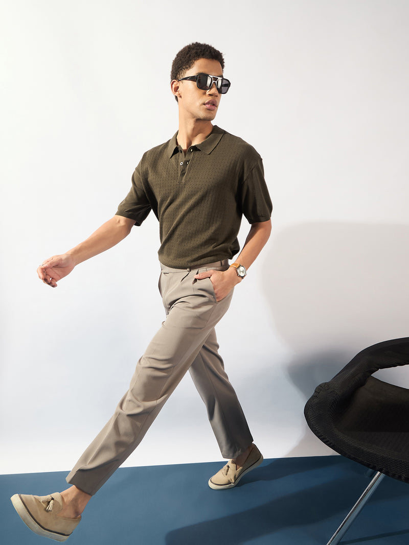 Brown: Relaxed Polo T-Shirt