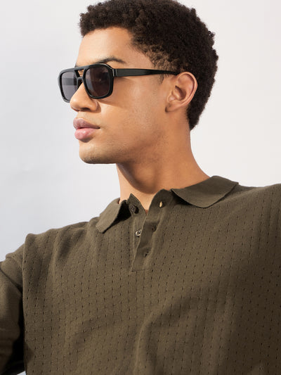 Brown: Relaxed Polo T-Shirt