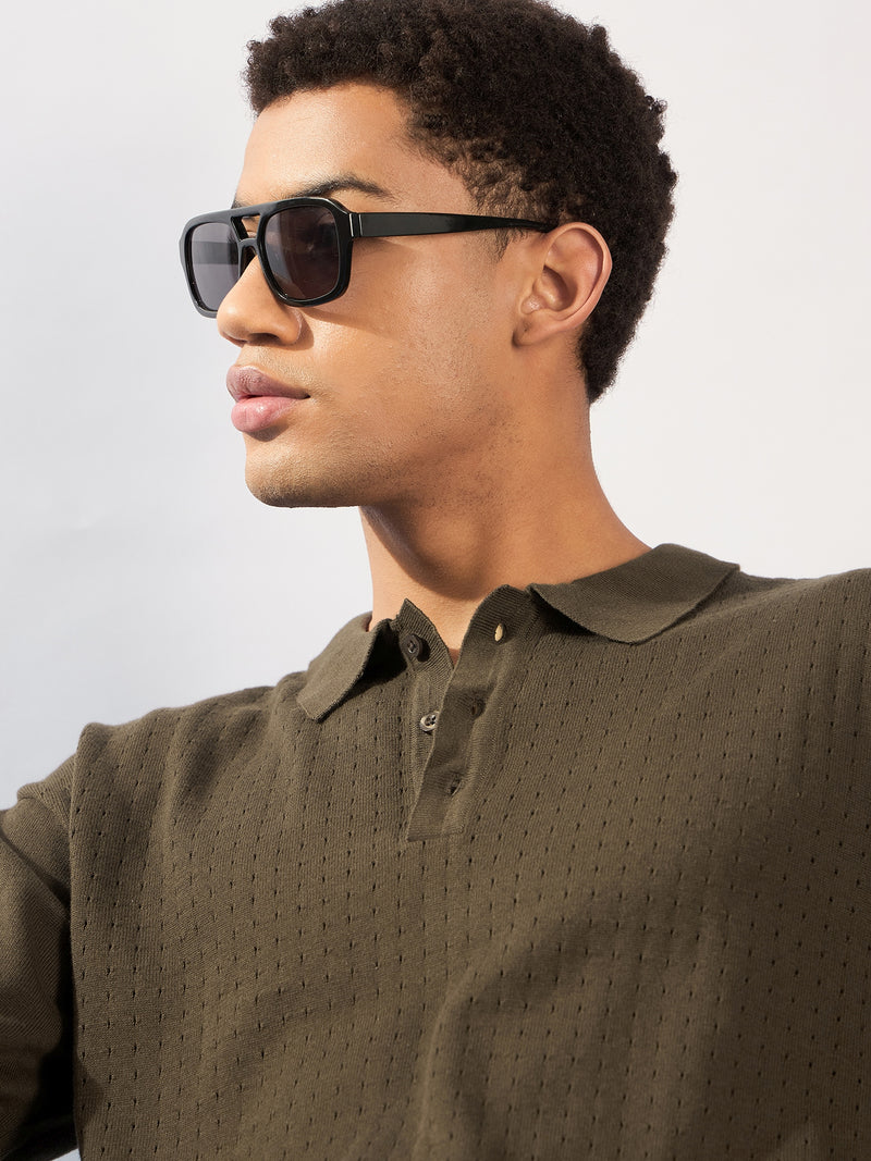 Brown: Relaxed Polo T-Shirt