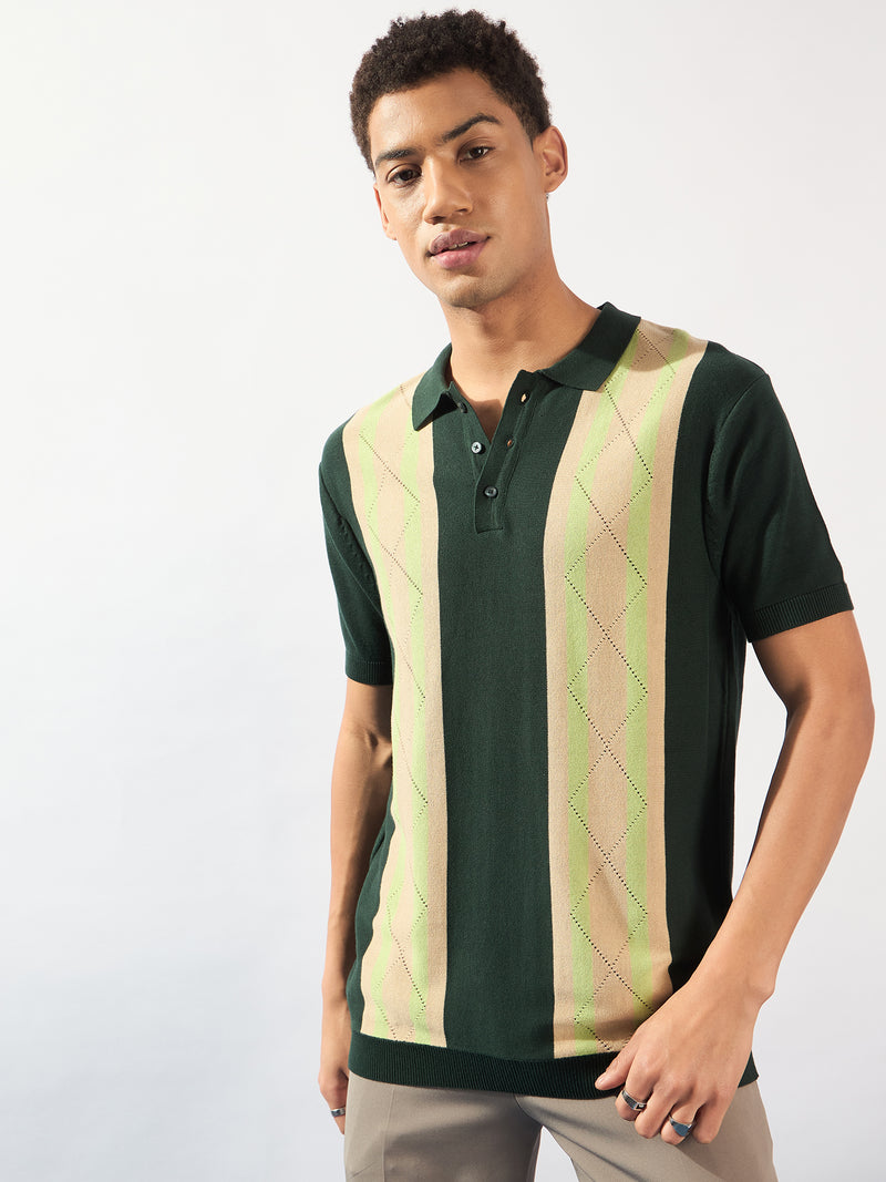 Green: Relaxed Polo T-Shirt