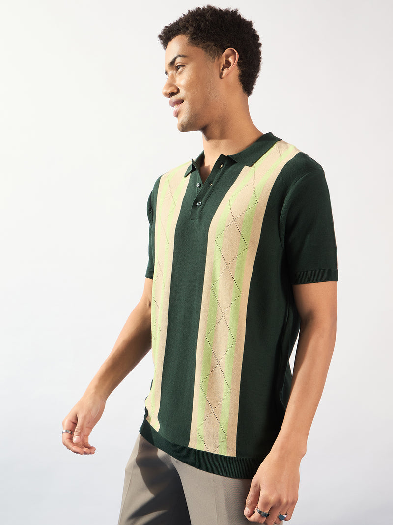 Green: Relaxed Polo T-Shirt
