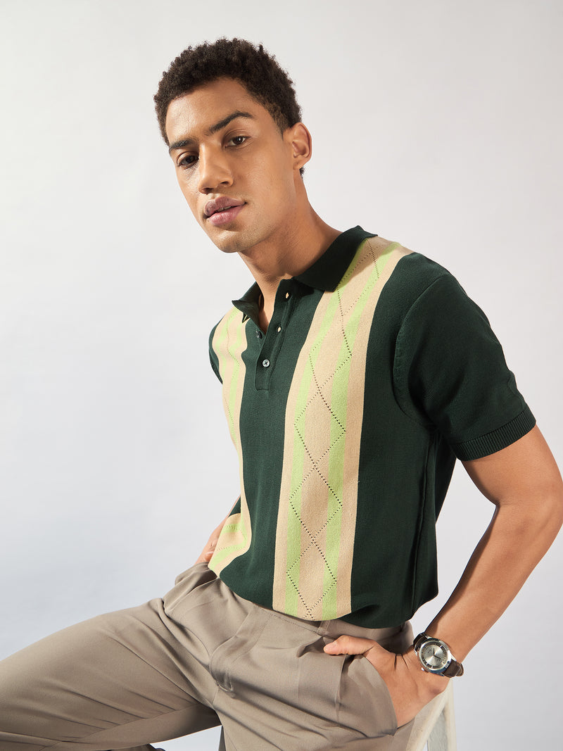 Green: Relaxed Polo T-Shirt