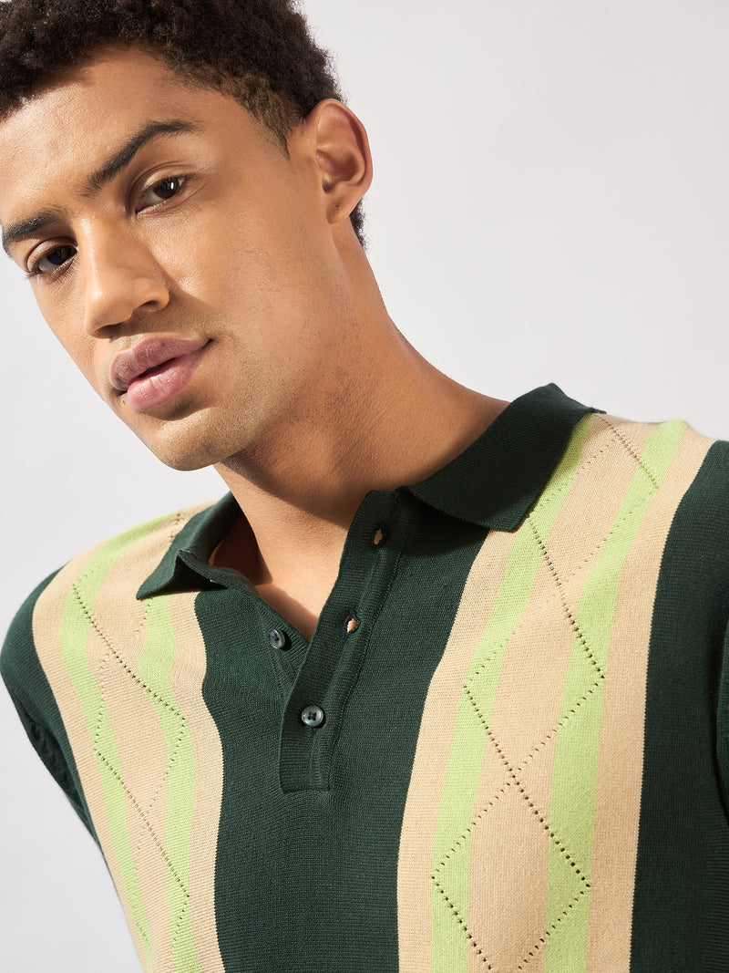 Green: Relaxed Polo T-Shirt