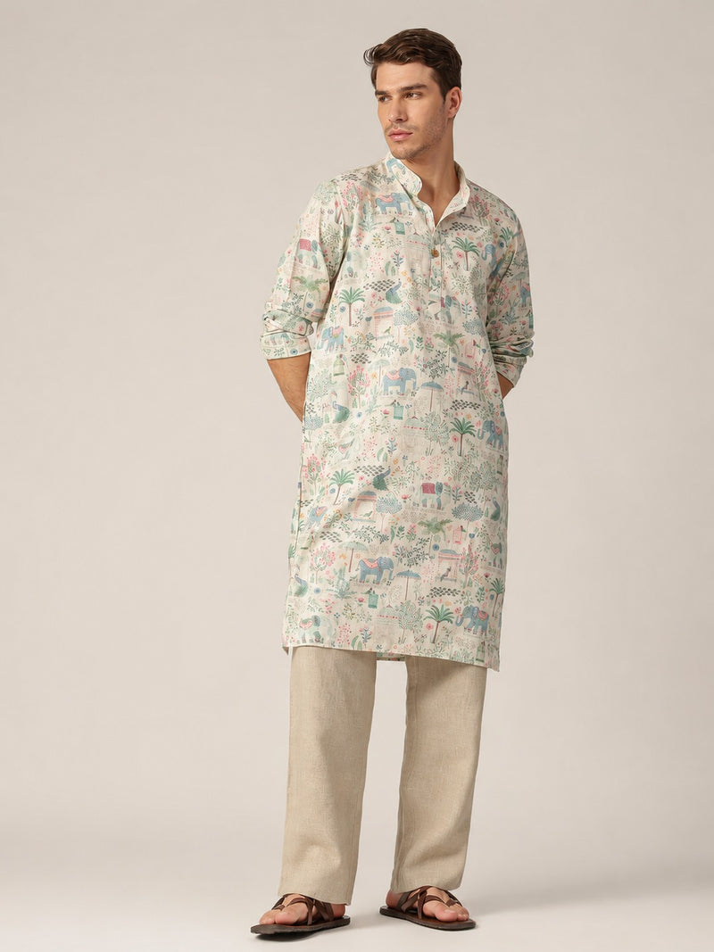 Tropical Printed  Kurta