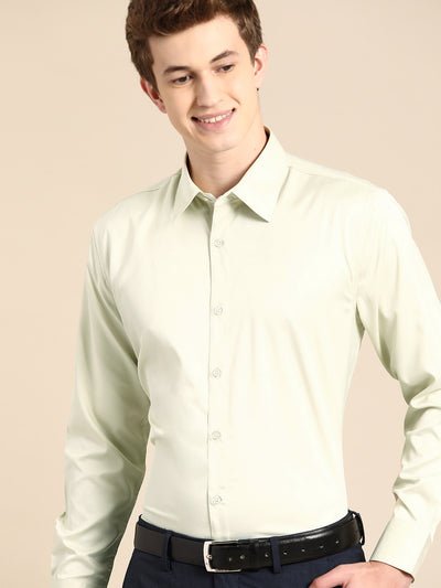 Green: solid opaque Formal shirt