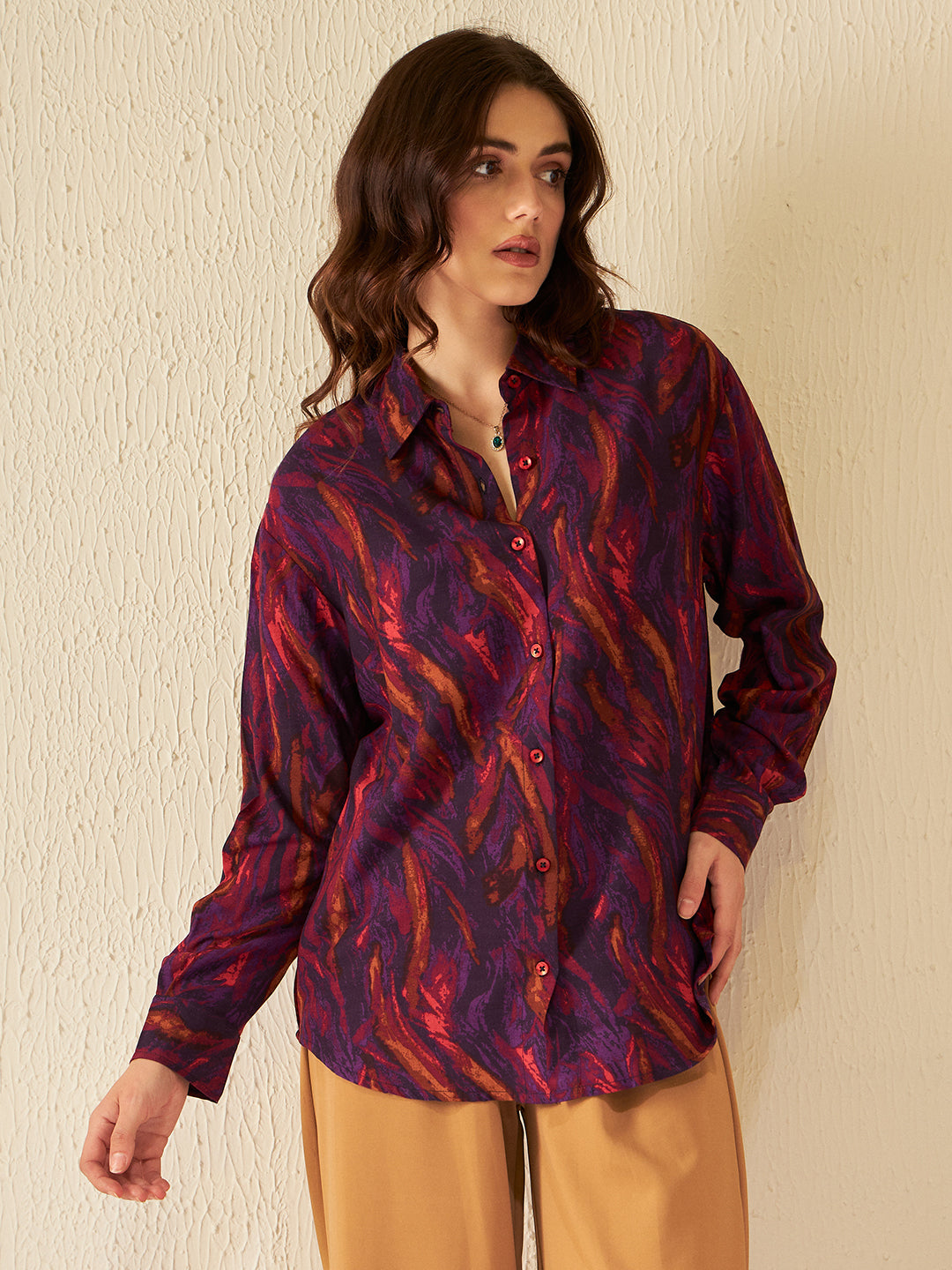 DENNISON Smart Abstract Printed Casual Shirt