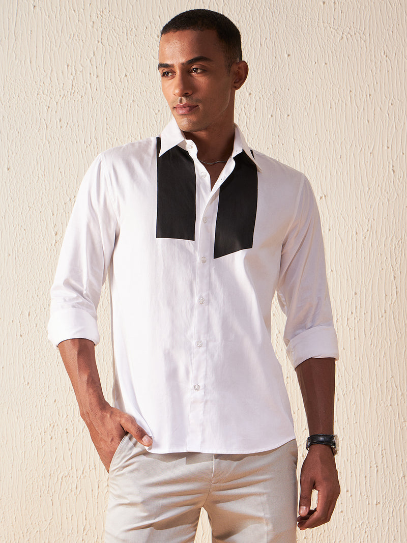 White: Full Sleeves Casual Shirt