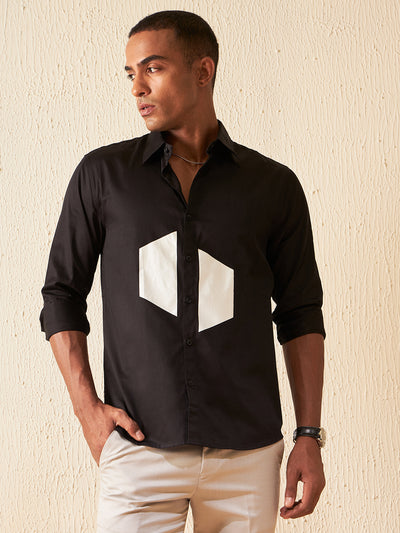 Black: Full Sleeves Casual Shirt