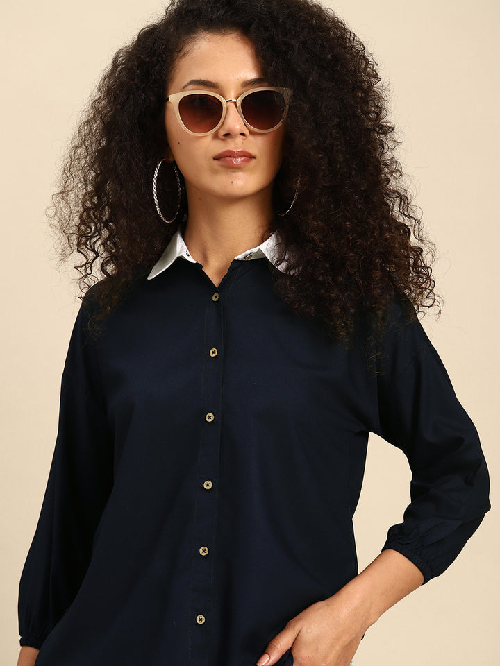 DENNISON Women Smart Opaque Casual Shirt