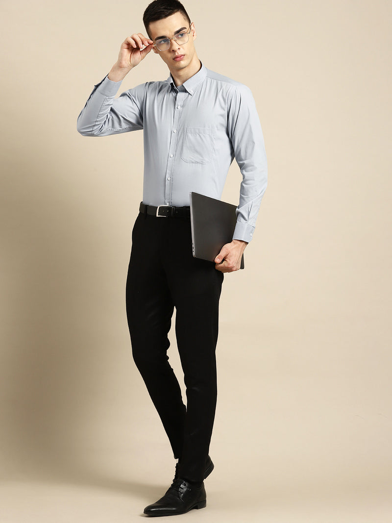Grey: Laffer Smart Opaque Formal Shirt