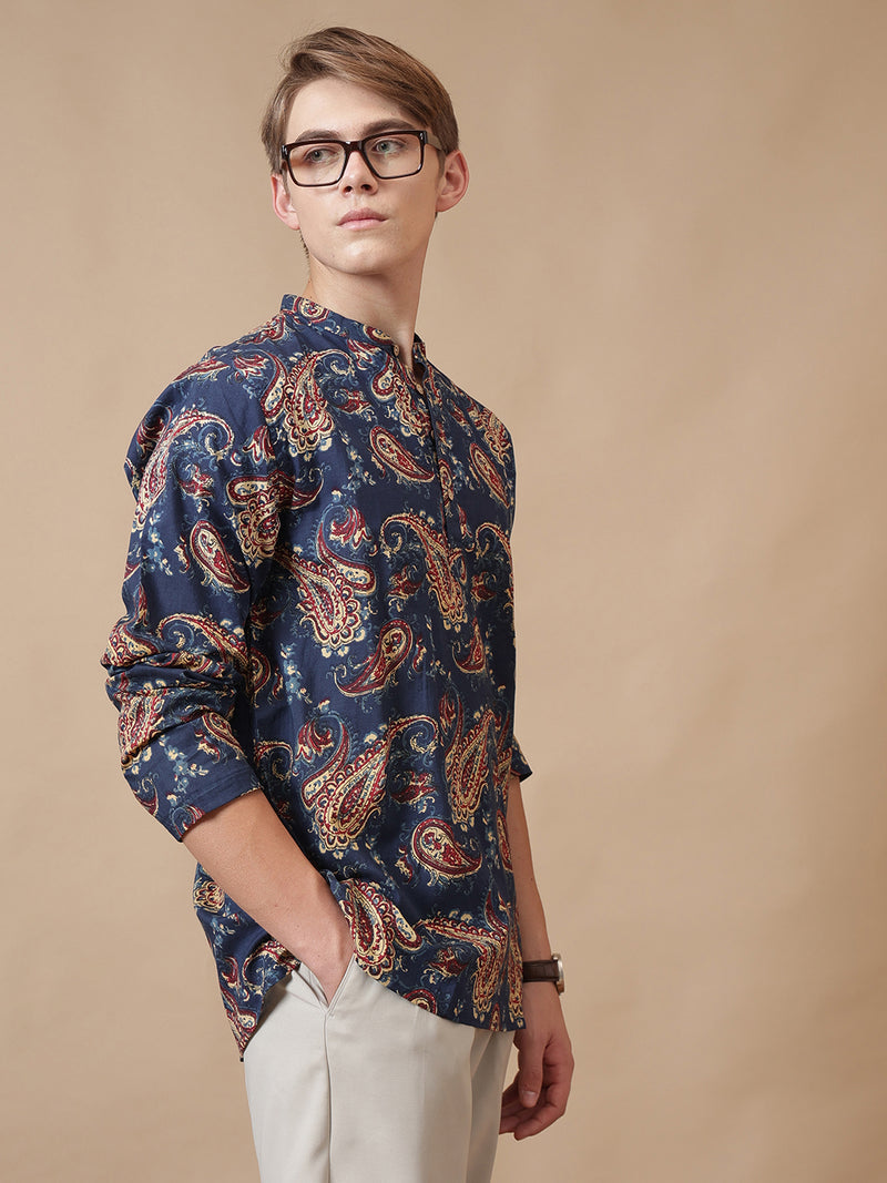 Paisley Short Cotton Kurta