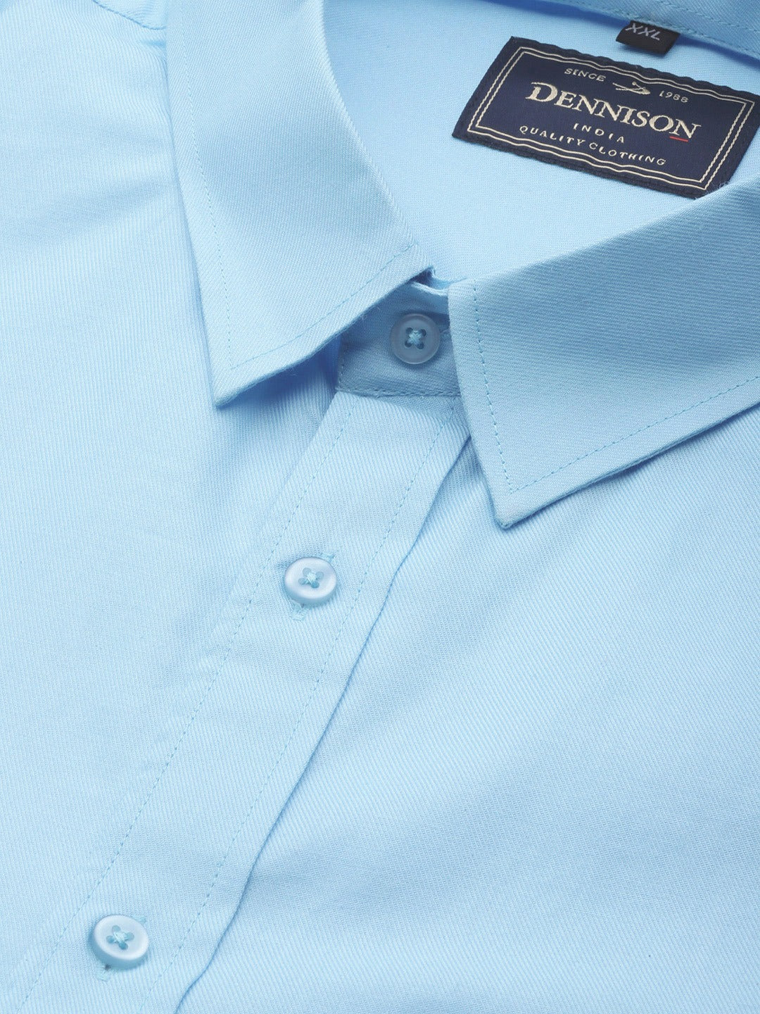 Sky Blue: Spread Collar Shirt