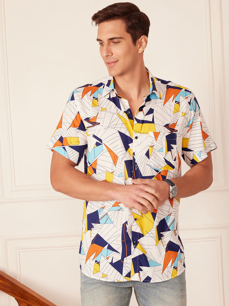 DENNISON Smart Conversational Printed Casual Shirt
