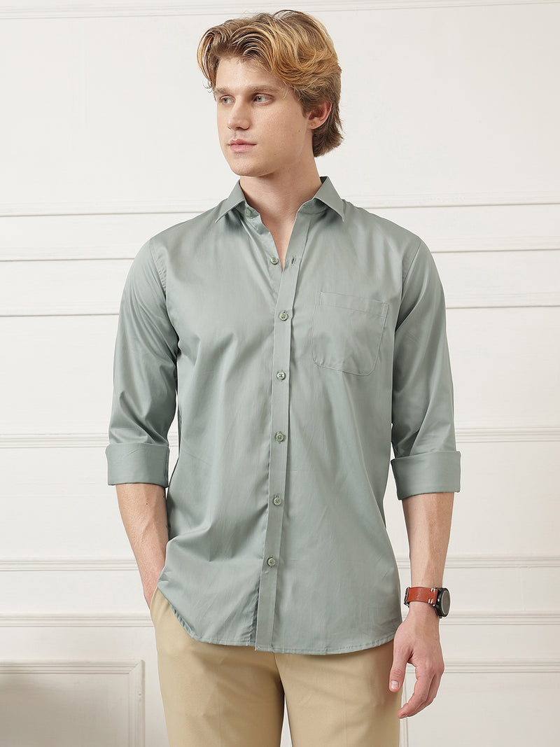 Spread Collar Formal Shirt
