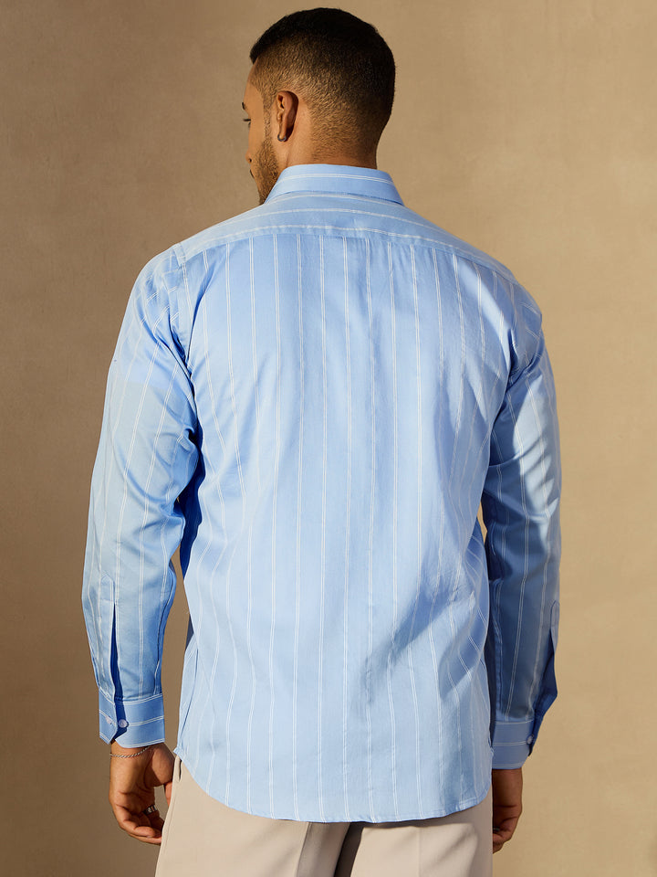 Vertical Stripes Double Pocket Shirt