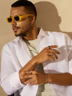 White Simple Oversized Linen Shirt