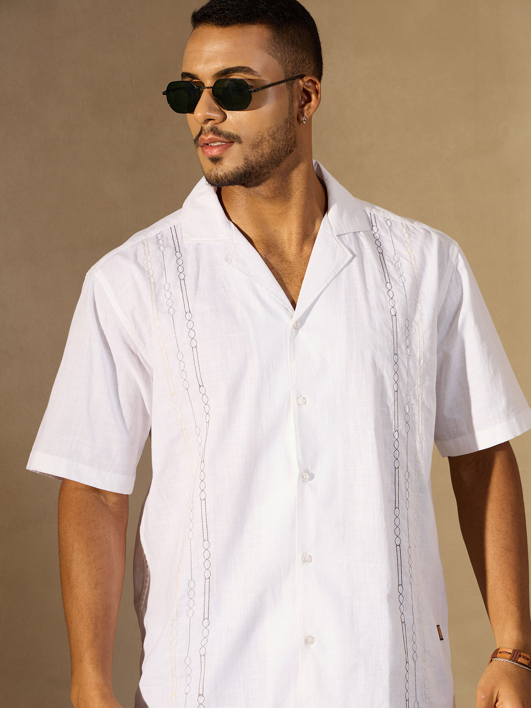 White: Embroidered Shirt