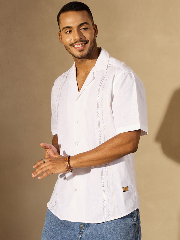 White: Embroidered Shirt