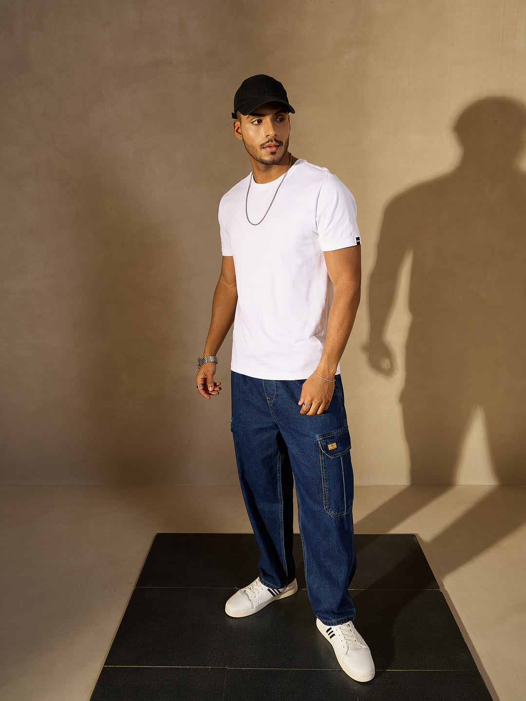 Baggy Fit Korean Cotton Cargo Jeans