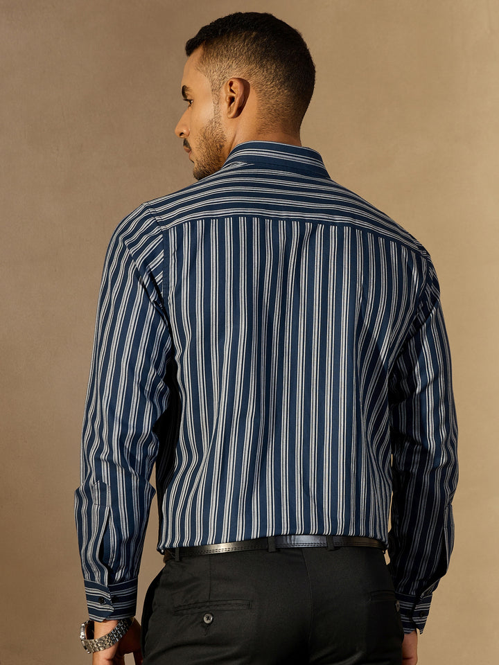 Vertical Stripes Regular Fit Formal Shirt