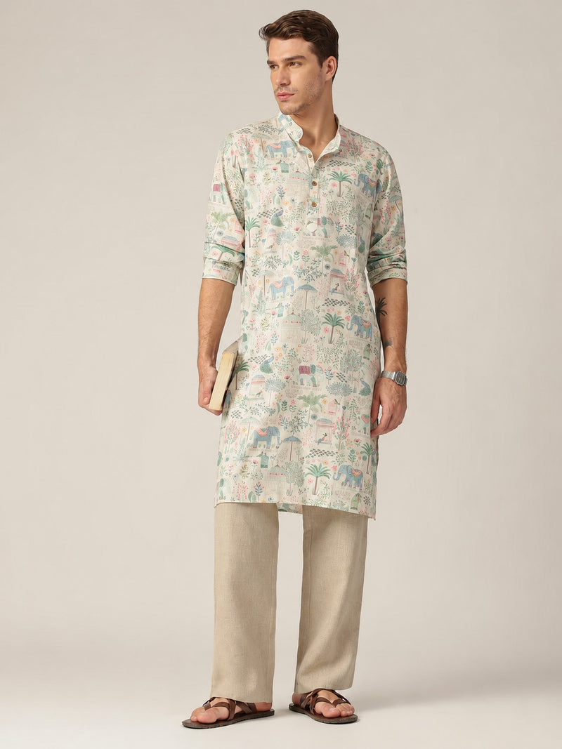 Tropical Printed  Kurta