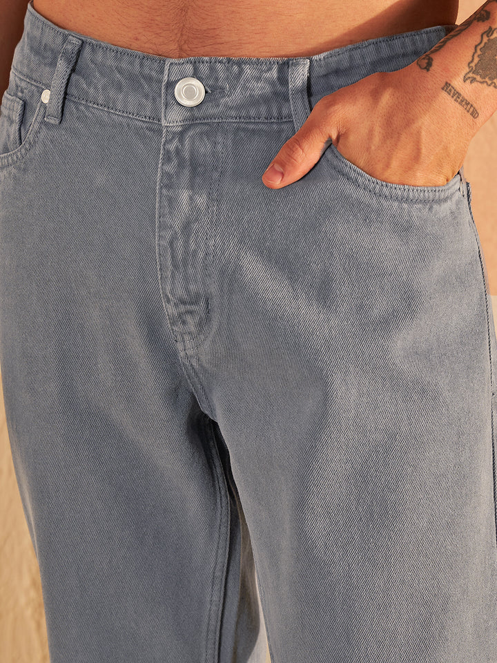 DENNISON Men Grey Baggy Fit Jeans