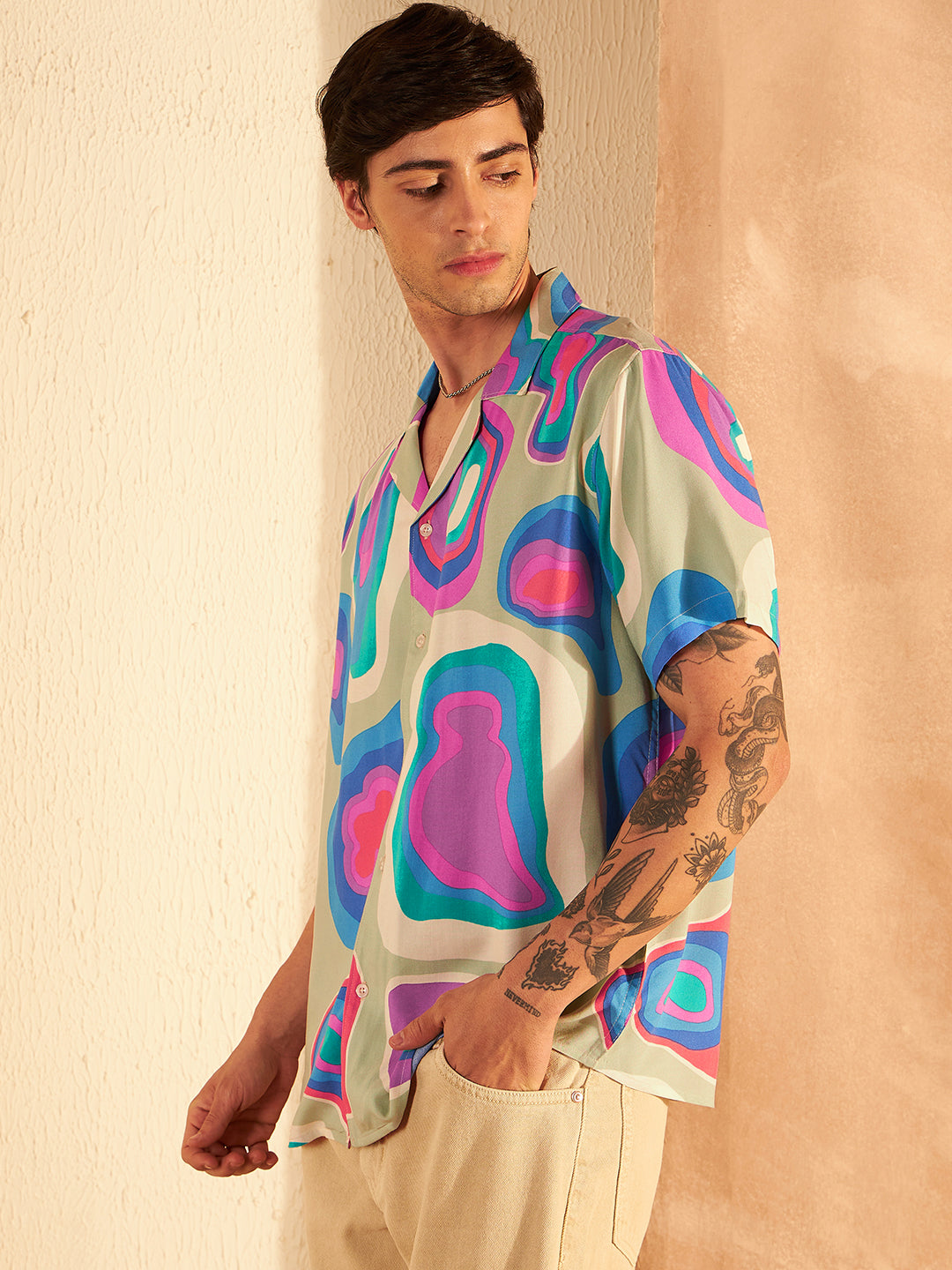 DENNISON Multicolor Block Printed Shirt