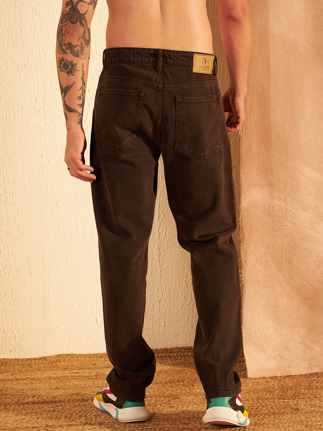 Ben Martin Men's Casual Regular Fit Dark Blue Brown Tint Denim Jeans Size  30 : Amazon.in: Clothing & Accessories