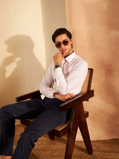 White: Solid Formal Shirt