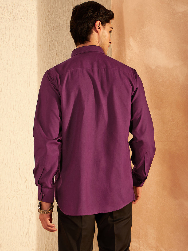Purple: Solid Formal Shirt