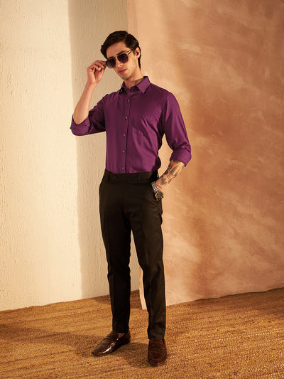 Purple: Solid Formal Shirt