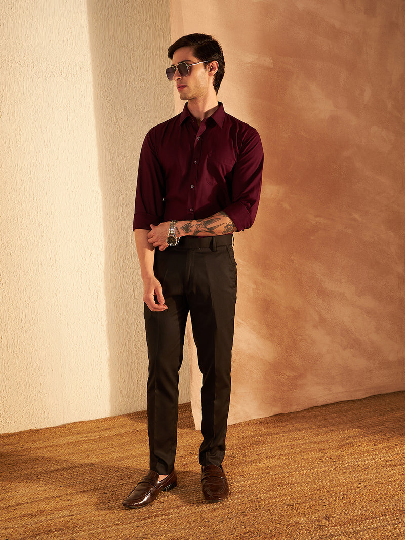 DENNISON Men Black Formal Trouser