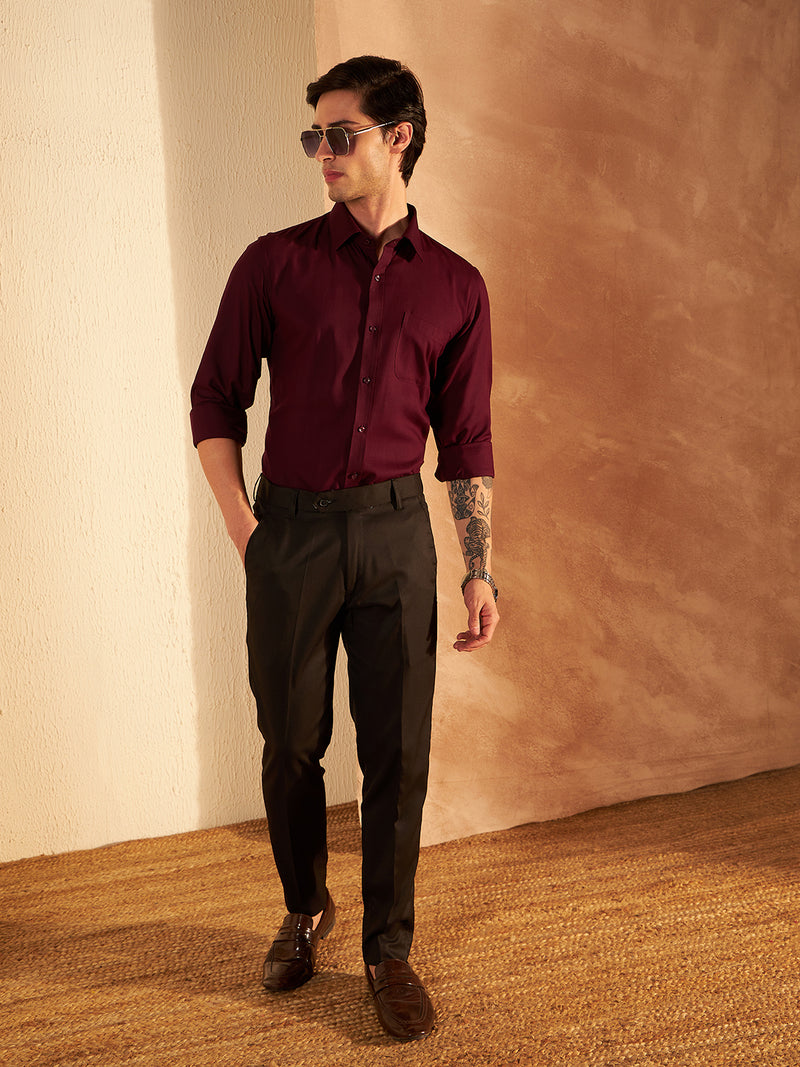 DENNISON Men Black Formal Trouser
