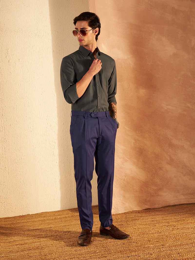 DENNISON Men Navy blue Formal Trouser