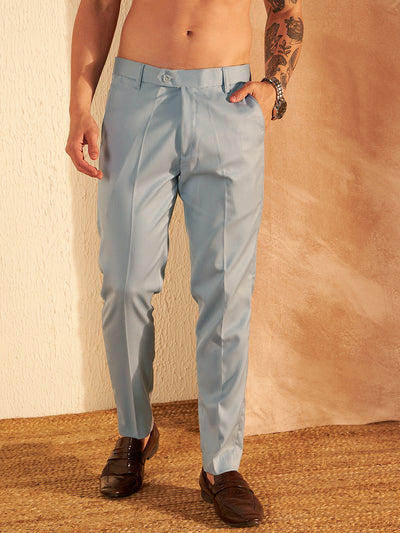 DENNISON Men Grey Formal Trouser