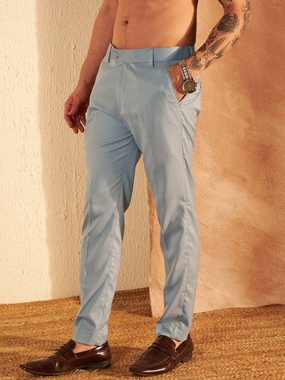 DENNISON Men Grey Formal Trouser