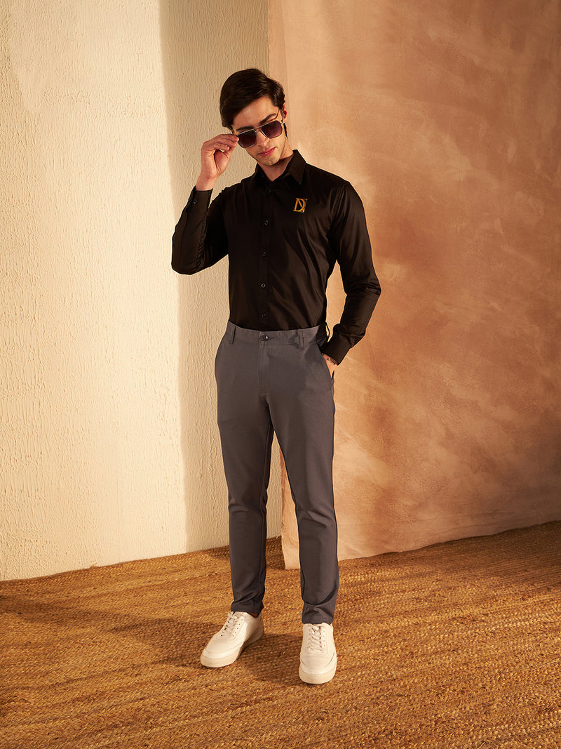 Slate Grey: Casual Chinos