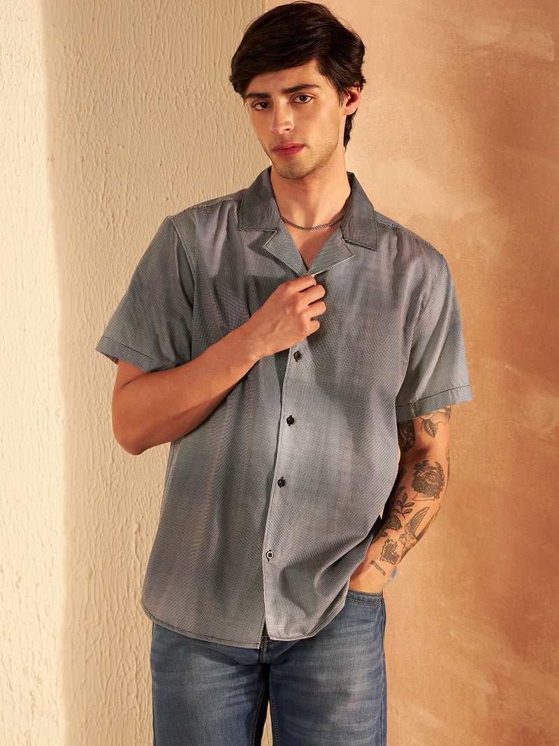 Black & White Printed Shirt