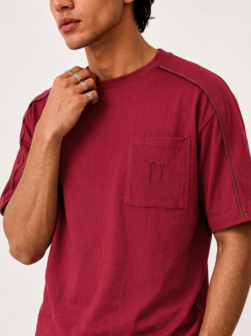 Stamp Printed Oversized T-Shirt