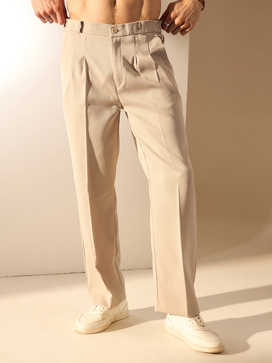 Pearl Grey: Korean Baggy Fit Trousers