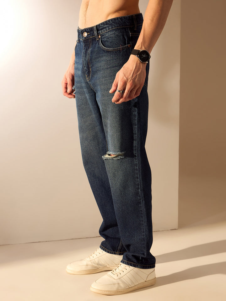 Navy Blue: Baggy Jeans